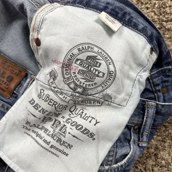 Vtg Ralph Lauren POLO RL 867 Classic Fit Straight Jeans Distressed Fits 38x30 - Picture 7 of 8